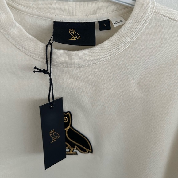 OVO Classic Sweatshirt in Sand/off-white - Picture 4 of 7